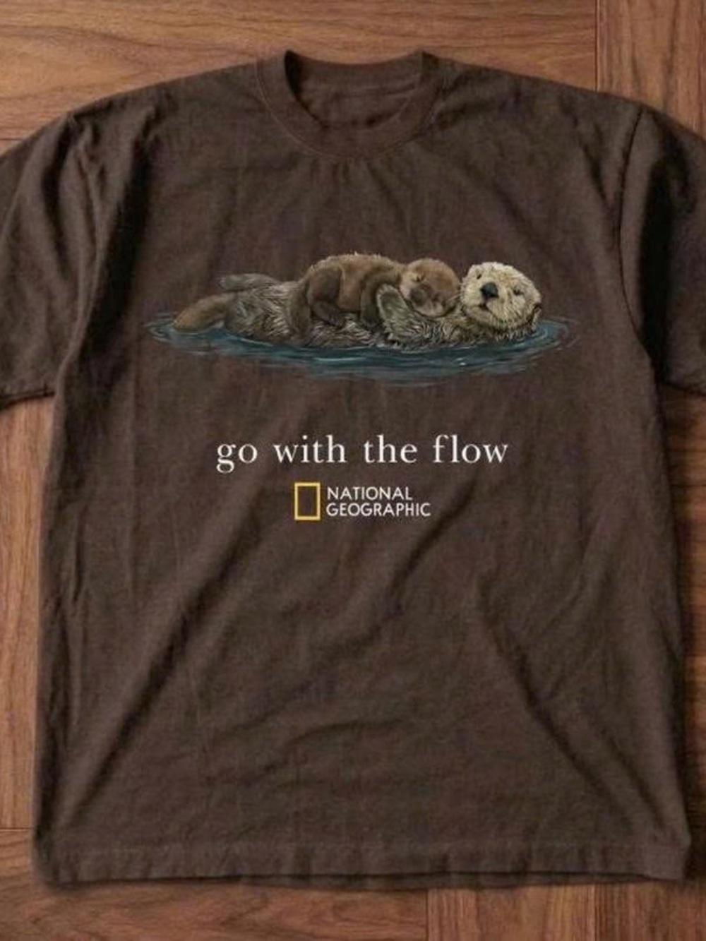 National Geographic Brown Otter Float Graphic Tee